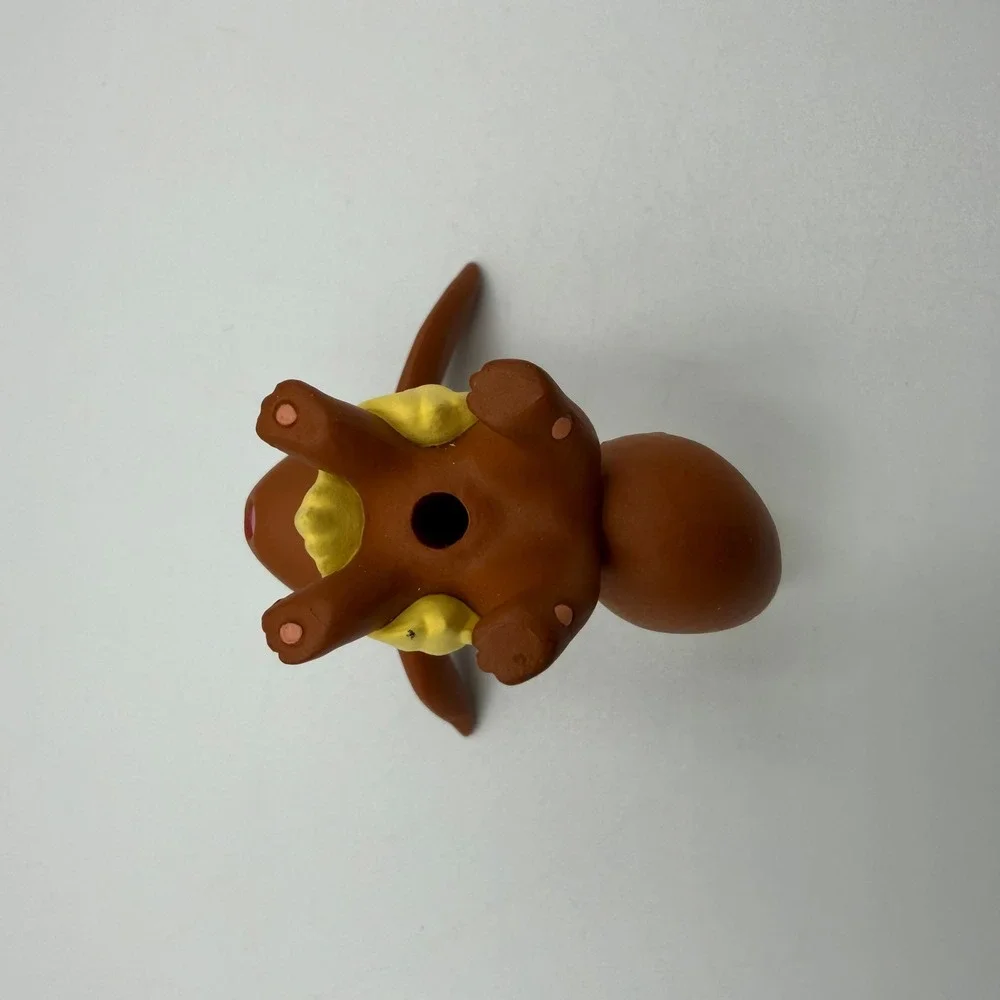 Pokemon‎ Angry Eevee Mini Figure TOMY 2016 Collectible Brown Vinyl Retired Rare